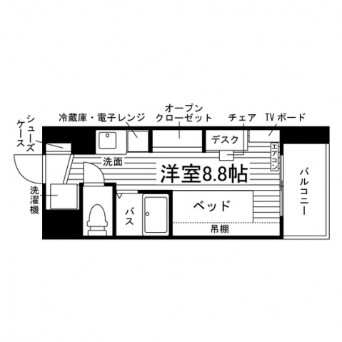 学生会館 ペアレス五橋の間取り写真