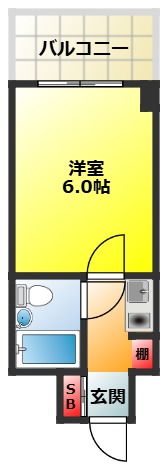 阪急千里線 下新庄駅 徒歩2分 8階建 築36年の間取り写真
