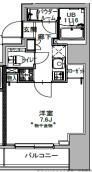 S-RESIDENCE八丁堀unaの間取り写真
