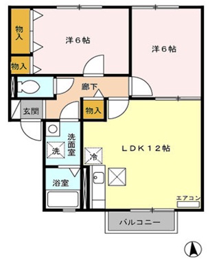 クレーネ東の間取り