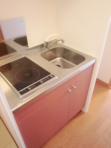 キッチン　2口電気コンロ付き