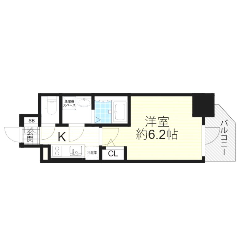 阪急京都線 南方駅 徒歩9分 12階建 築8年の間取り写真