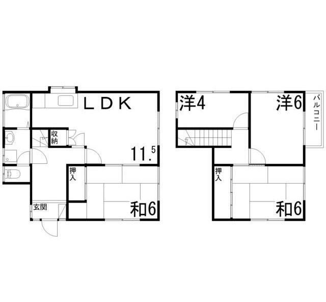 飾西戸建の間取り