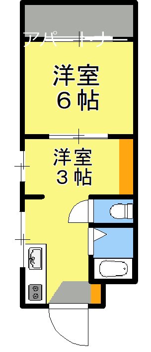 鹿児島市新屋敷町のマンションの間取り