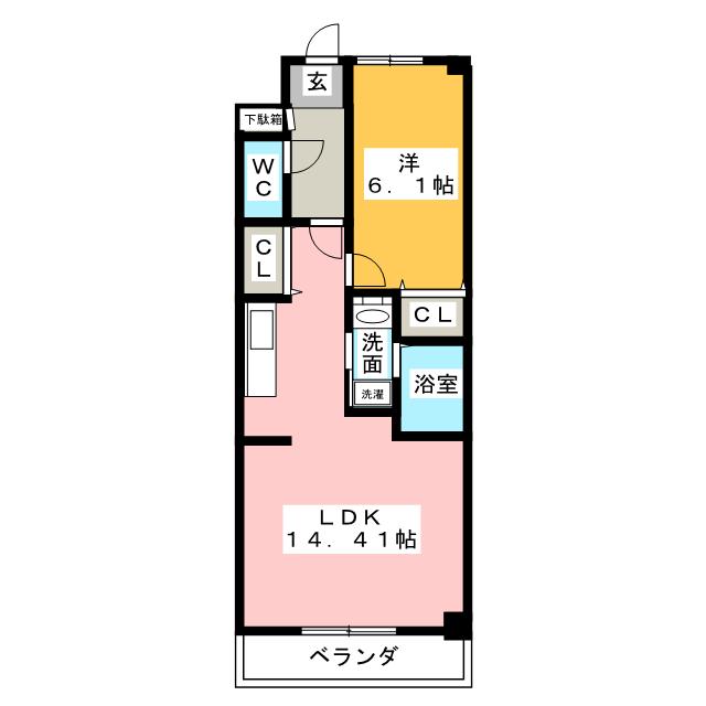 フィオーレ矢形の間取り