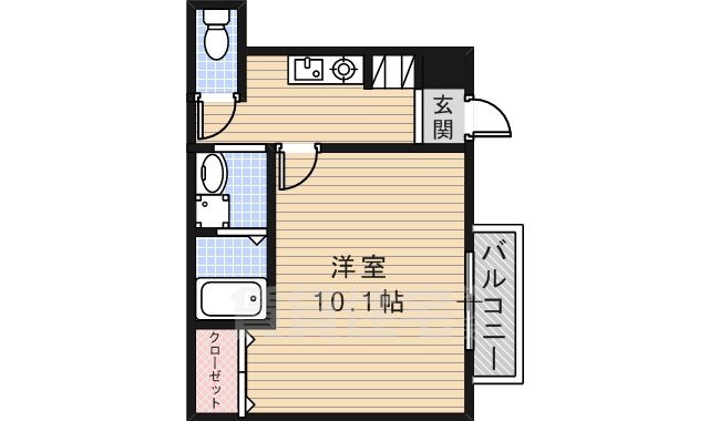 茨木市上野町のアパートの間取り