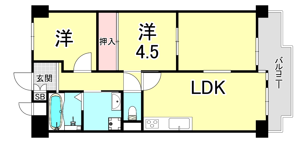 アビタシオン中津の間取り写真