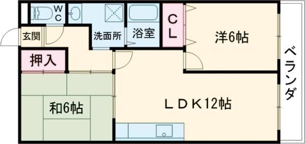 パレス金ヶ原の間取り