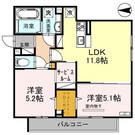 （仮）Ｄ－ＲＯＯＭ新倉一丁目の間取り