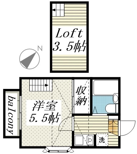 さいたま市南区文蔵のアパートの間取り