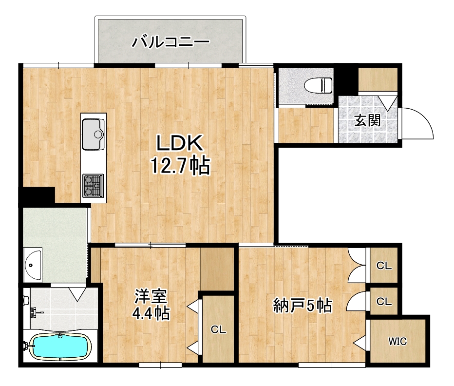 神戸市東灘区御影中町のマンションの間取り