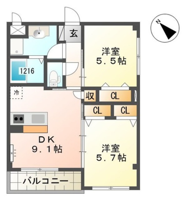 さいたま市緑区大字大門のマンションの間取り