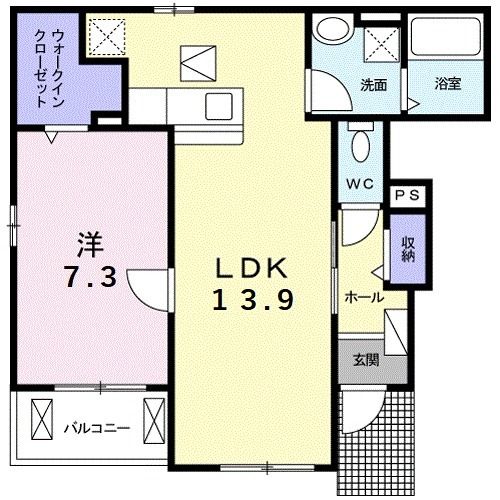 碧南市善明町のアパートの間取り