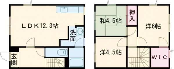 加古郡播磨町東野添のアパートの間取り