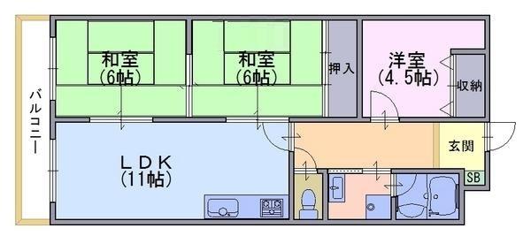 ロイヤル清涼の間取り