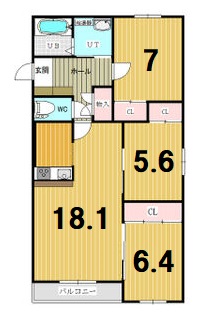 カトレア本通１１の間取り