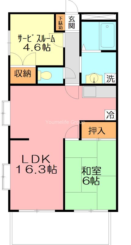 平塚市撫子原のマンションの間取り