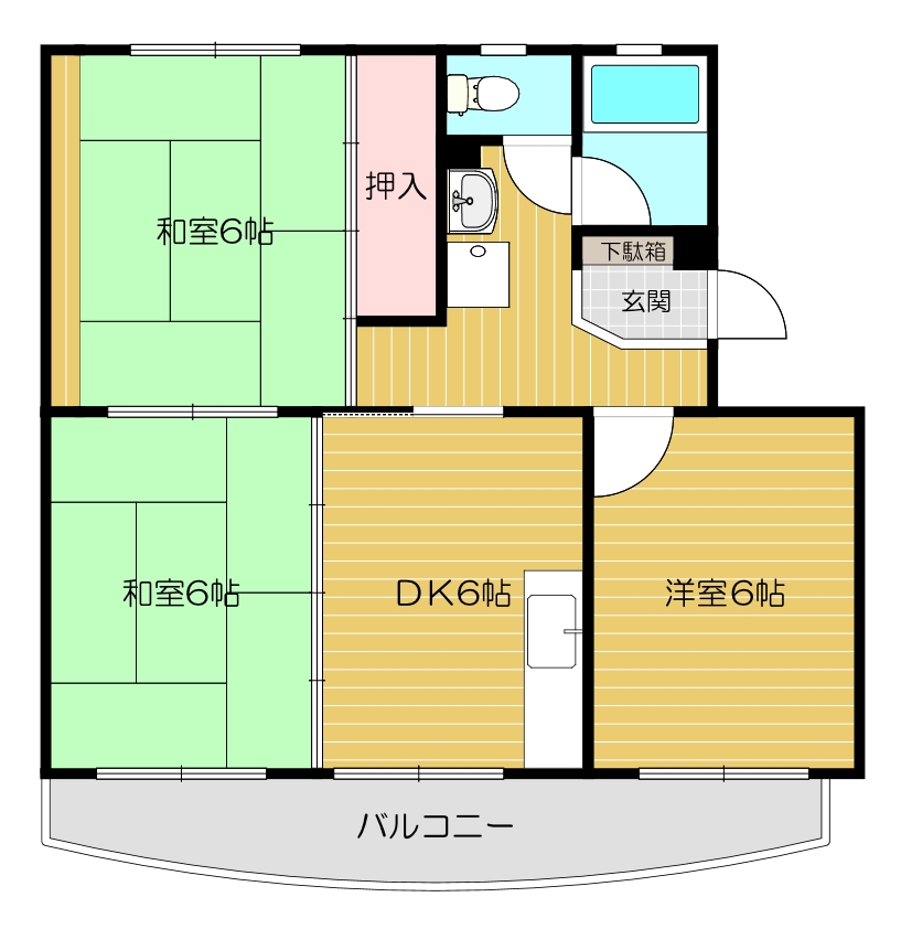 ビューラーハイツあびこの間取り