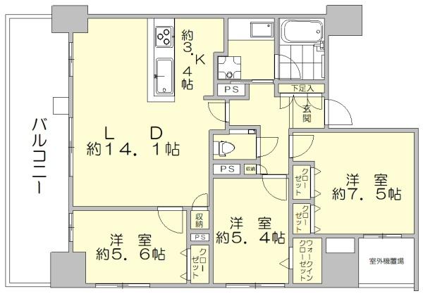 ゼクシオン博多の間取り