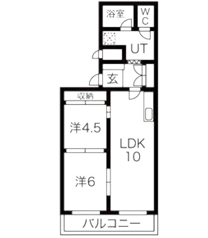 札幌市西区琴似四条のマンションの間取り