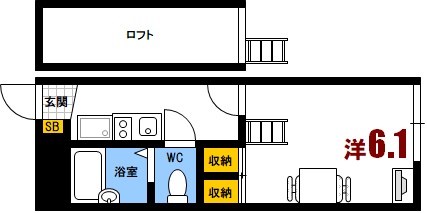 広島市西区南観音のアパートの間取り