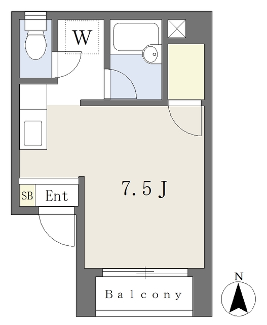 松山市木屋町のマンションの間取り