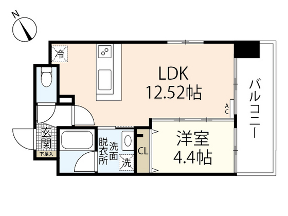 広島市中区幟町のマンションの間取り