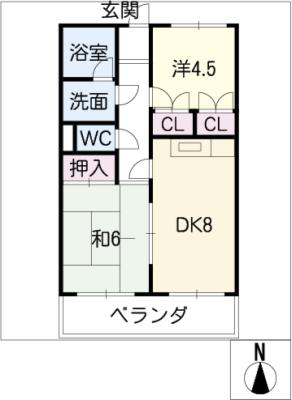 サンウィング（Ｂ棟）の間取り