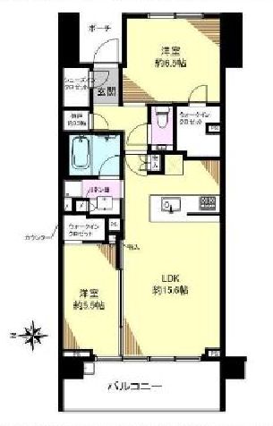 渋谷区千駄ヶ谷のマンションの間取り