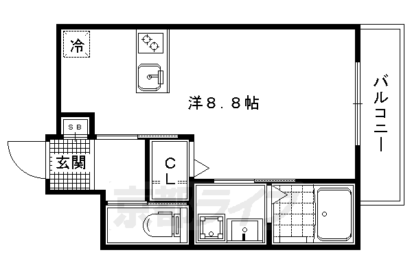 スリースターコート北山竹殿町の間取り