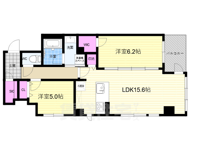 【ＳＴＡＮＤＺ河原町五条の間取り】