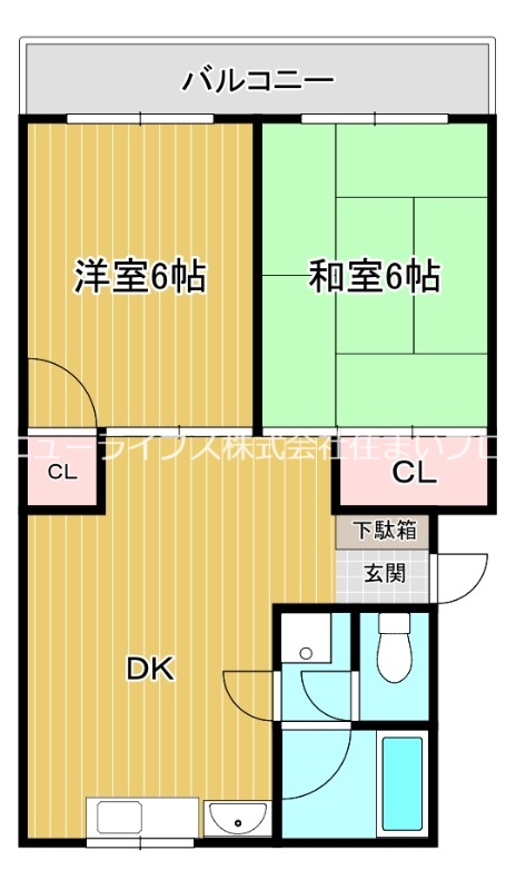 門真市寿町のマンションの間取り