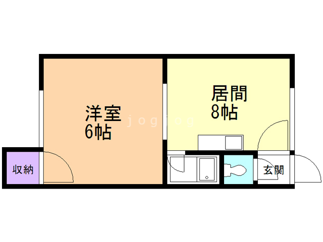 石狩郡当別町緑町のアパートの間取り