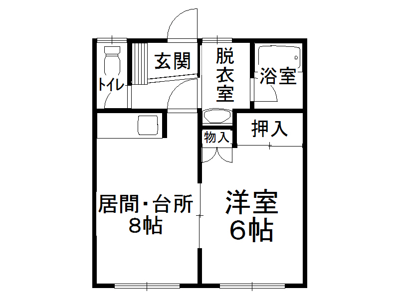 田中ハイツ　Ａ棟の間取り