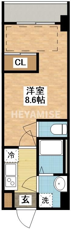 長崎市文教町のマンションの間取り