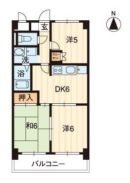 高松市松島町のマンションの間取り