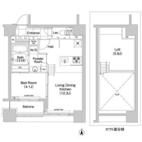 【中央区新川のマンションの間取り】