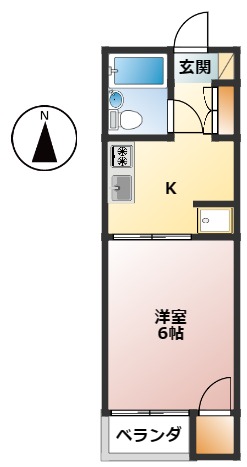 藤ノ木ハイツ第２棟の間取り