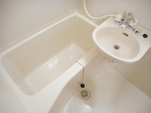 バス・シャワールーム　洗面台とユニット式のお風呂です