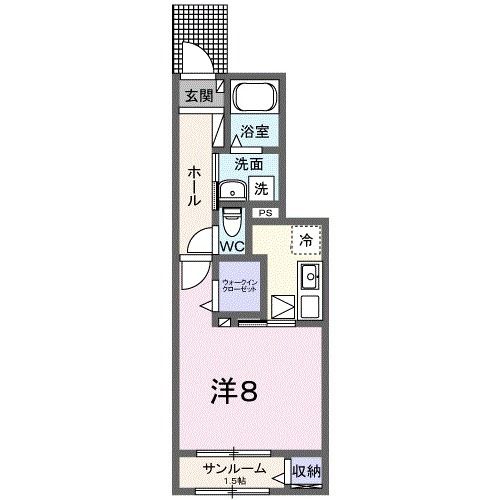 福島県いわき市平鎌田字岸（アパート）の賃貸物件の間取り