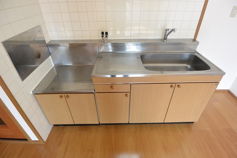 キッチン　2口ガスコンロ設置可能