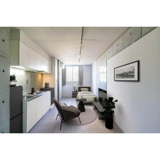 居室・リビング　※家具・調度品については実際の賃貸には含まれません。