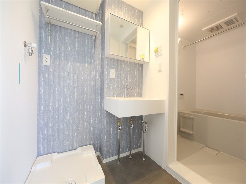 洗面設備　脱衣所　独立洗面台　室内洗濯機置き場