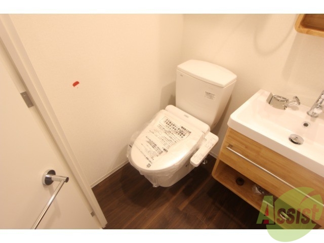 トイレ　同タイプ別号室の写真になります。