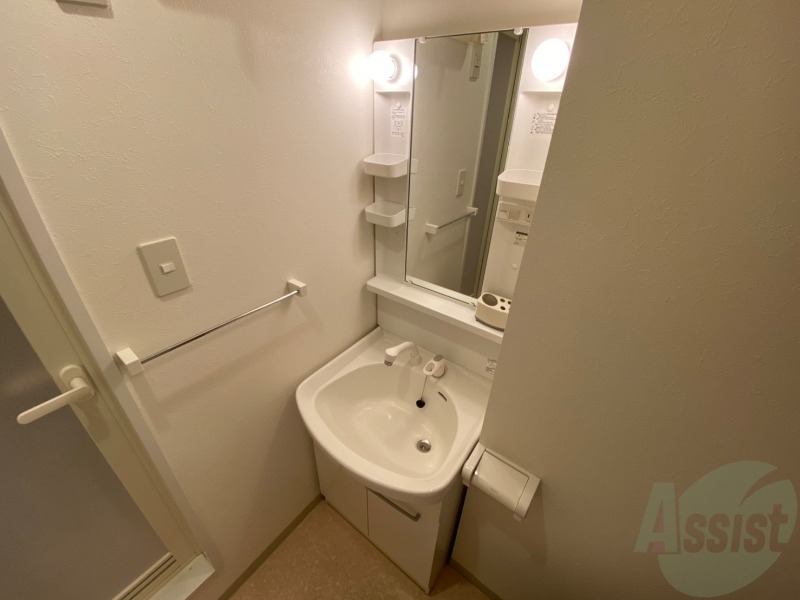 洗面設備　シャンプードレッサー。身支度はここでばっちりですね。