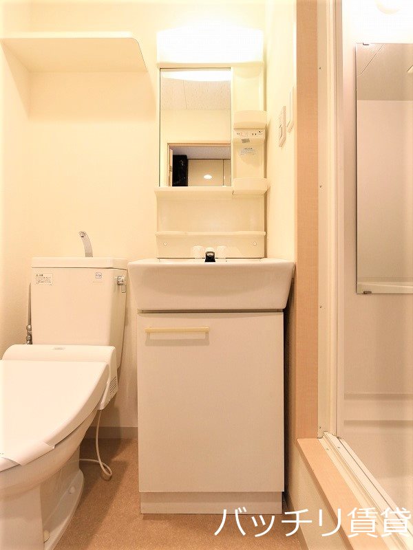 洗面設備　※写真は別号室反転タイプの為現状を優先いたします。