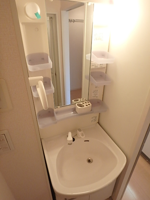 洗面設備　大きな洗面ボウルで朝の身支度もはかどります。