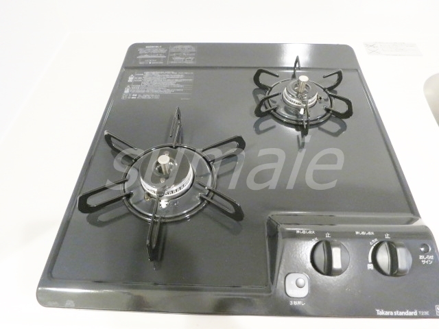 キッチン　2口のガスコンロです♪