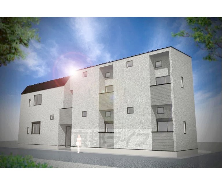 建物外観　予想図、完成予想図です。