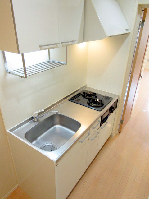 キッチン　ガス２口グリル付きです
